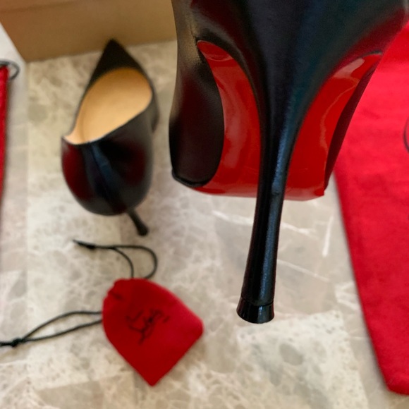 Authentic Décolleté Pointy Toe Red Bottom Leather - Picture 6 of 8